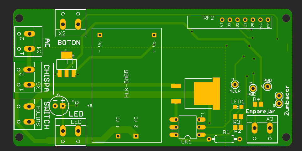 PCB de una chimenea electrónica