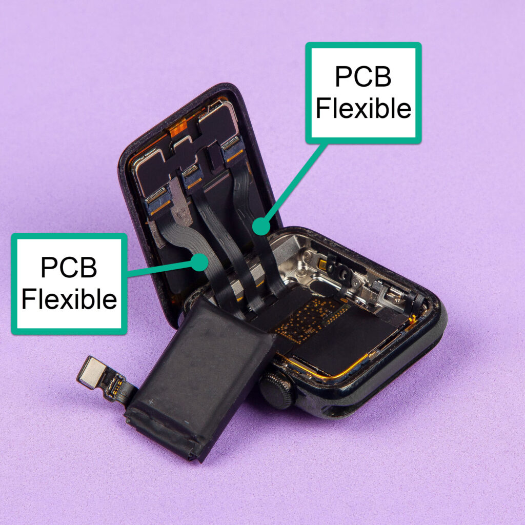 PCB flexible en un smartwatch