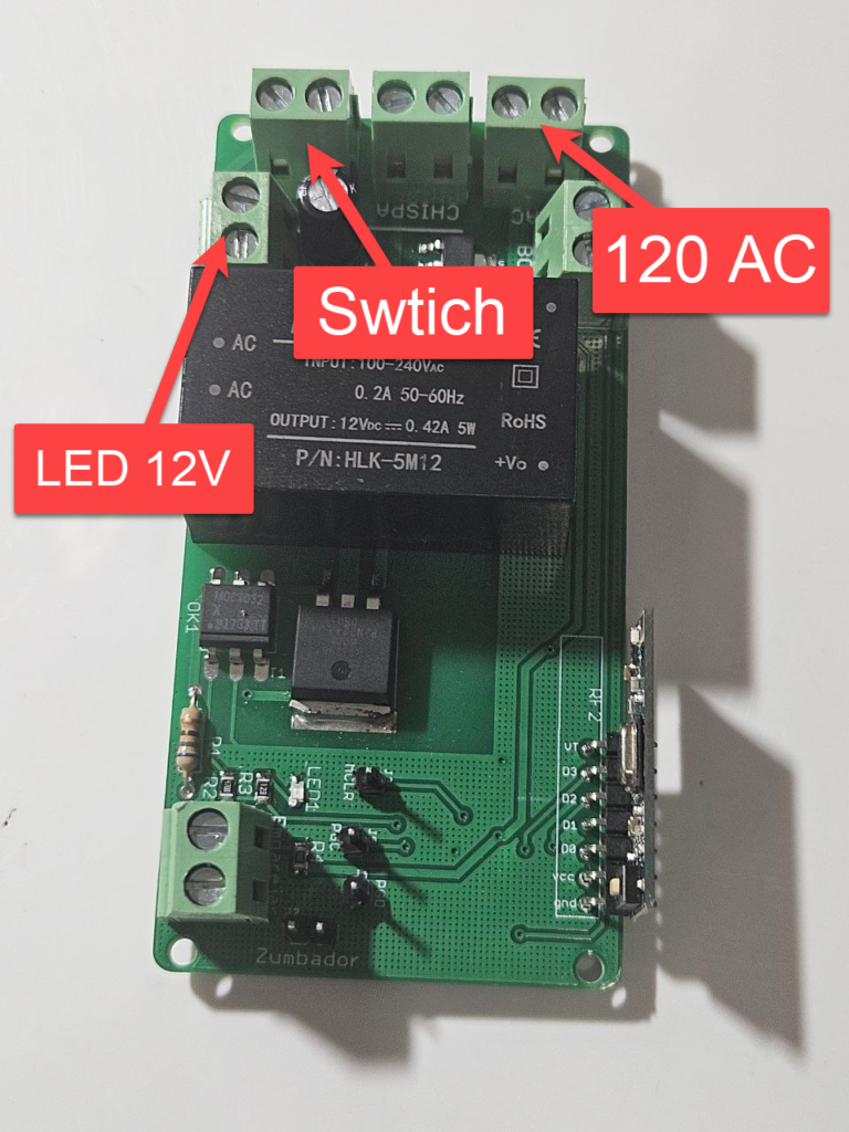 Conexión del switch a la chimenea